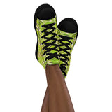 Women’s high top canvas shoes weed Mandala