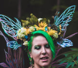 Wearable Whimzy butterfly wing flower Headpeice with lights